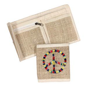 Men's Hemp Wallet - Rainbow Peace Symbol